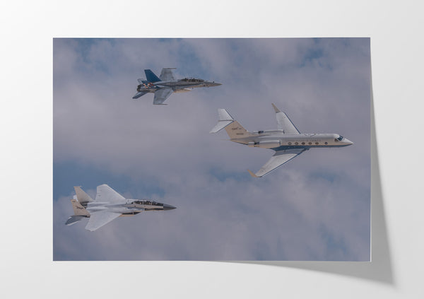 NASA F-15B Eagle and F/A-18B Hornet and Gulfstream III Flight at Edwards