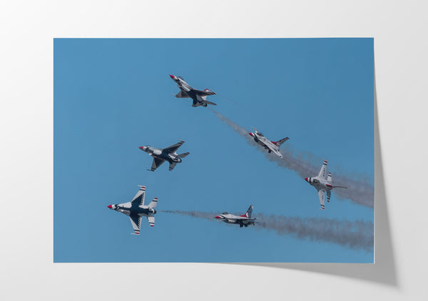 USAF F-16 Thunderbirds Split Flight at Ellington